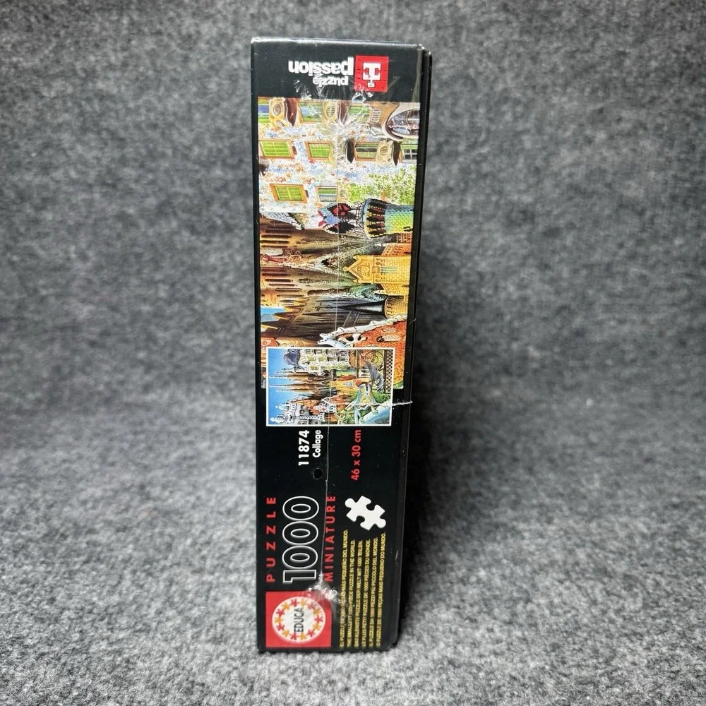 Educa Miniature Puzzle Collage Barcelona GAUDI # 11874 1000 Pcs NEW SEALED